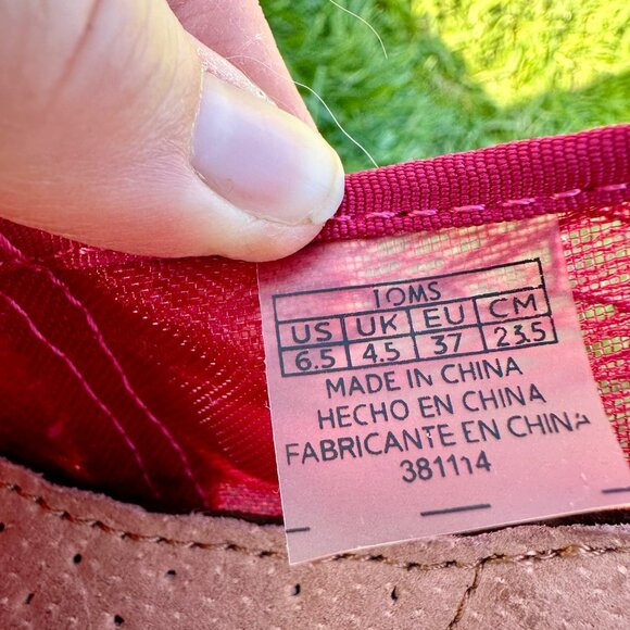 Toms Size 6.5 Shoes Womens Classic Slip On Raspberry Lace Comfort Casual Flats R - Picture 13 of 14